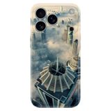 Senada iPhone 17 Pro Max 6.91 inch ile Uyumlu Kılıf Dekoratif Silikon Baskılı Kapak Dubai Manzara