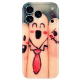 Senada iPhone 17 Pro Max 6.91 inch ile Uyumlu Kılıf Dekoratif Silikon Baskılı Kapak Gülen Parmaklar