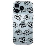 Senada iPhone 17 Pro Max 6.91 inch ile Uyumlu Kılıf Dekoratif Silikon Baskılı Kapak Hahaha