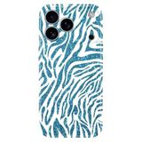 Senada iPhone 17 Pro Max 6.91 inch ile Uyumlu Kılıf Dekoratif Silikon Baskılı Kapak Parıldayan Zebra