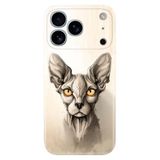 Senada iPhone 17 Pro Max 6.91 inch ile Uyumlu Kılıf Dekoratif Silikon Baskılı Kapak Sfenks Kedi