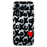 Senada iPhone 17 Pro Max 6.91 inch ile Uyumlu Kılıf Dekoratif Silikon Baskılı Kapak XOXO