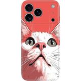 Senada iPhone 17 Pro Max Kılıf Desenli Baskılı Tpu Rubber Kapak Beyaz Kedi - 001-Renkli