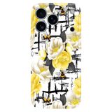 Senada iPhone 17 Pro Max Şeffaf ile Uyumlu Kılıf Tema Art Desenli Baskılı Silikon Sarı Çiçekler