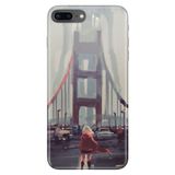 Senada İphone 7 Plus 8 Plus İle Uyumlu Kılıf Desenli Baskılı Silikon Kırmızılı Kadın