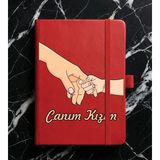 Senada Kişiye Özel Isim Yazılı Tarihsiz 192 Sayfa Mini Termo Defter Baskılı Desenli 9X14 cm Kırmızı - 16 - 1 Adet - Kırmızı - Kırmızı