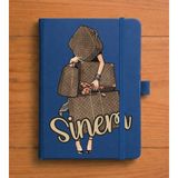 Senada Kişiye Özel Isim Yazılı Tarihsiz 192 Sayfa Mini Termo Defter Baskılı Desenli 9X14 cm Lacivert - 15-Number - 1 Adet - 003-Lacivert