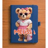 Senada Kişiye Özel Isim Yazılı Tarihsiz 192 Sayfa Mini Termo Defter Baskılı Desenli 9X14 cm Lacivert - MODEL-CODE14 - 1 Adet - 003-Lacivert