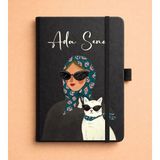 Senada Kişiye Özel Isim Yazılı Tarihsiz 192 Sayfa Mini Termo Defter Baskılı Desenli 9X14 cm Siyah Kişiselleştirme-20 - 1 Adet - 0 - Siyah