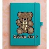 Senada Kişiye Özel Isim Yazılı Tarihsiz 192 Sayfa Mini Termo Defter Baskılı Desenli 9X14 cm Turkuaz - Model 00001 - 1 Adet