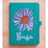 Senada Kişiye Özel Isim Yazılı Tarihsiz 192 Sayfa Mini Termo Defter Baskılı Desenli 9X14 cm Turkuaz Size Özel-24 - 1 Adet