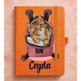 Senada Kişiye Özel Isim Yazılı Tarihsiz 192 Sayfa Mini Termo Defter Baskılı Desenli 9X14 cm Turuncu Printing-30 - 1 Adet - 860-Turuncu