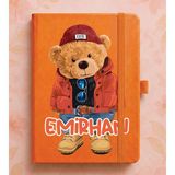 Senada Kişiye Özel Isim Yazılı Tarihsiz 192 Sayfa Mini Termo Defter Baskılı Desenli 9X14 cm Turuncu - RENK-013 - 1 Adet - 860-Turuncu