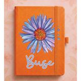 Senada Kişiye Özel Isim Yazılı Tarihsiz 192 Sayfa Mini Termo Defter Baskılı Desenli 9X14 cm Turuncu Size Özel-24 - 1 Adet - 860-Turuncu