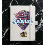 Senada Kişiye Özel Isim Yazılı Tarihsiz 224 Sayfa Not Defteri Baskılı Desenli 13X21 cm Beyaz Çizim No 17 - 1 Adet - 102-Beyaz
