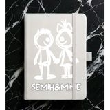 Senada Kişiye Özel Isim Yazılı Tarihsiz 224 Sayfa Not Defteri Baskılı Desenli 13X21 cm Beyaz Dsn-26 - 1 Adet - 102-Beyaz
