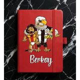 Senada Kişiye Özel Isim Yazılı Tarihsiz 224 Sayfa Not Defteri Baskılı Desenli 13X21 cm Kırmızı - Dizayn-5 - 1 Adet - Kırmızı - Kırmızı