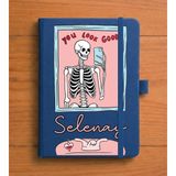 Senada Kişiye Özel Isim Yazılı Tarihsiz 224 Sayfa Not Defteri Baskılı Desenli 13X21 cm Lacivert Notebookt:18 - 1 Adet - 003-Lacivert