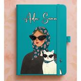 Senada Kişiye Özel Isim Yazılı Tarihsiz 224 Sayfa Not Defteri Baskılı Desenli 13X21 cm Turkuaz Kişiselleştirme-20 - 1 Adet