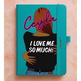 Senada Kişiye Özel Isim Yazılı Tarihsiz 224 Sayfa Not Defteri Baskılı Desenli 13X21 cm Turkuaz Moda/stok 29 - 1 Adet
