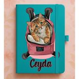 Senada Kişiye Özel Isim Yazılı Tarihsiz 224 Sayfa Not Defteri Baskılı Desenli 13X21 cm Turkuaz Printing-30 - 1 Adet