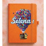 Senada Kişiye Özel Isim Yazılı Tarihsiz 224 Sayfa Not Defteri Baskılı Desenli 13X21 cm Turuncu Çizim No 17 - 1 Adet - 860-Turuncu