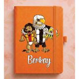 Senada Kişiye Özel Isim Yazılı Tarihsiz 224 Sayfa Not Defteri Baskılı Desenli 13X21 cm Turuncu - Dizayn-5 - 1 Adet - 860-Turuncu