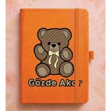 Senada Kişiye Özel Isim Yazılı Tarihsiz 224 Sayfa Not Defteri Baskılı Desenli 13X21 cm Turuncu - Model 00001 - 1 Adet - 860-Turuncu