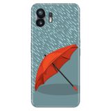 Senada Nothing Phone 2 İle Uyumlu Kılıf Şeffaf Baskılı Kapak Silikon Kırmızı Şemsiye