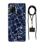 Senada Omix X300 X500 ile Uyumlu Kılıf Dark Blue Silikon İpli Boyun Askı Aparatı