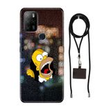 Senada Omix X300 X500 ile Uyumlu Kılıf SimpsonKarakter Collage Silikon İpli Boyun Askı Aparatı