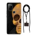 Senada Omix X300 X500 ile Uyumlu Kılıf Skull Art Silikon İpli Boyun Askı Aparatı