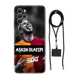 Senada Omix X700 ile Uyumlu Kılıf Aşkın Olayım Silikon İpli Boyun Askı Aparatı