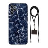 Senada Omix X700 ile Uyumlu Kılıf Dark Blue Silikon İpli Boyun Askı Aparatı
