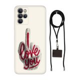 Senada Omix X700 ile Uyumlu Kılıf Love You Silikon İpli Boyun Askı Aparatı