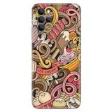 Senada Omix X700 İle Uyumlu Kılıf Silikon Moderna Desenli Grafitti Rock