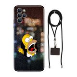 Senada Omix X700 ile Uyumlu Kılıf SimpsonKarakter Collage Silikon İpli Boyun Askı Aparatı
