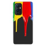 Senada Oneplus 9 ile Uyumlu Kılıf Modern Tasarım Silikon Desenli Akan Boya
