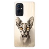 Senada Oneplus 9 İle Uyumlu Kılıf Silikon Desenli Tam Koruma Resimli Kapak Sfenks Kedi