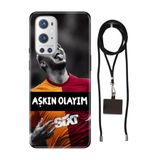 Senada Oneplus 9 Pro ile Uyumlu Kılıf Aşkın Olayım Desenli Silikon İpli Boyun Askı Aparatı