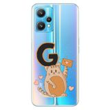 Senada Oneplus 9 Pro ile Uyumlu Kılıf Baskılı Resimli Desenli Silikon Kedili G Harfi