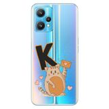 Senada Oneplus 9 Pro ile Uyumlu Kılıf Baskılı Resimli Desenli Silikon Kedili K Harfi