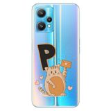 Senada Oneplus 9 Pro ile Uyumlu Kılıf Baskılı Resimli Desenli Silikon Kedili P Harfi