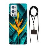 Senada Oneplus 9 Pro ile Uyumlu Kılıf Bloom Desenli Silikon İpli Boyun Askı Aparatı