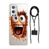 Senada Oneplus 9 Pro ile Uyumlu Kılıf Funny Desenli Silikon İpli Boyun Askı Aparatı