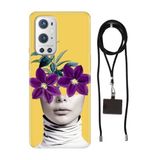 Senada Oneplus 9 Pro ile Uyumlu Kılıf Gerçeküstü Desenli Silikon İpli Boyun Askı Aparatı