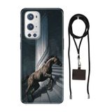 Senada Oneplus 9 Pro ile Uyumlu Kılıf Horse Desenli Silikon İpli Boyun Askı Aparatı