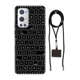 Senada Oneplus 9 Pro ile Uyumlu Kılıf Klavye Desenli Silikon İpli Boyun Askı Aparatı