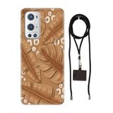 Senada Oneplus 9 Pro ile Uyumlu Kılıf Olive Garden Desenli Silikon İpli Boyun Askı Aparatı