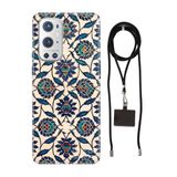 Senada Oneplus 9 Pro ile Uyumlu Kılıf Otto Desenli Silikon İpli Boyun Askı Aparatı